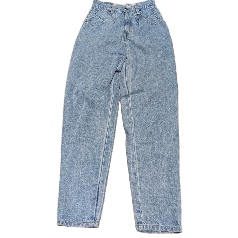 Zena‎ Jeans Denim Womens 5 Blue Vintage High Waisted Tapered Mom 90s Pleated